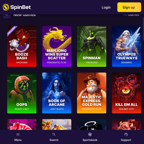 New Slot Games SpinBet