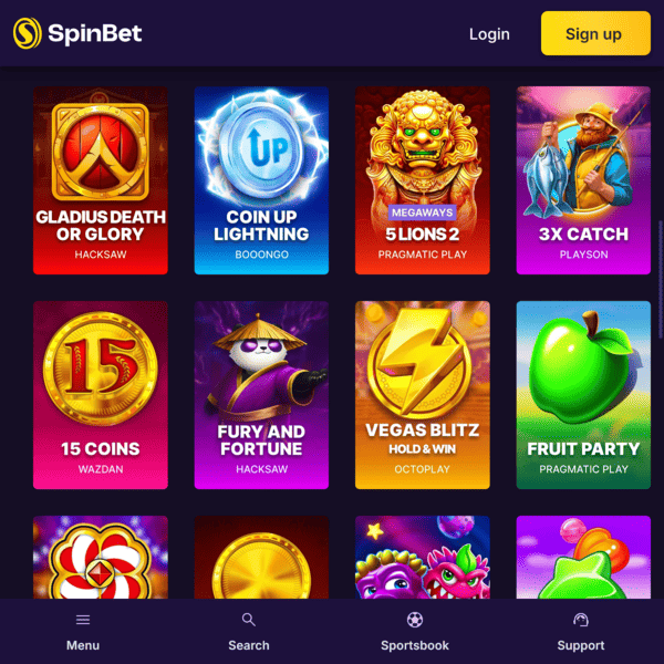 Slot Games Collection SpinBet